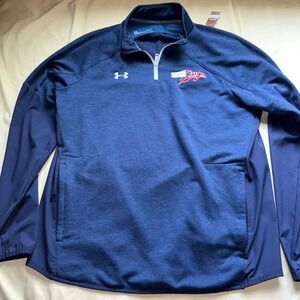 Under Armour ColdGear Mens Large Navy Blue Kings 1/4 Zip Pullover Jacket Loose
